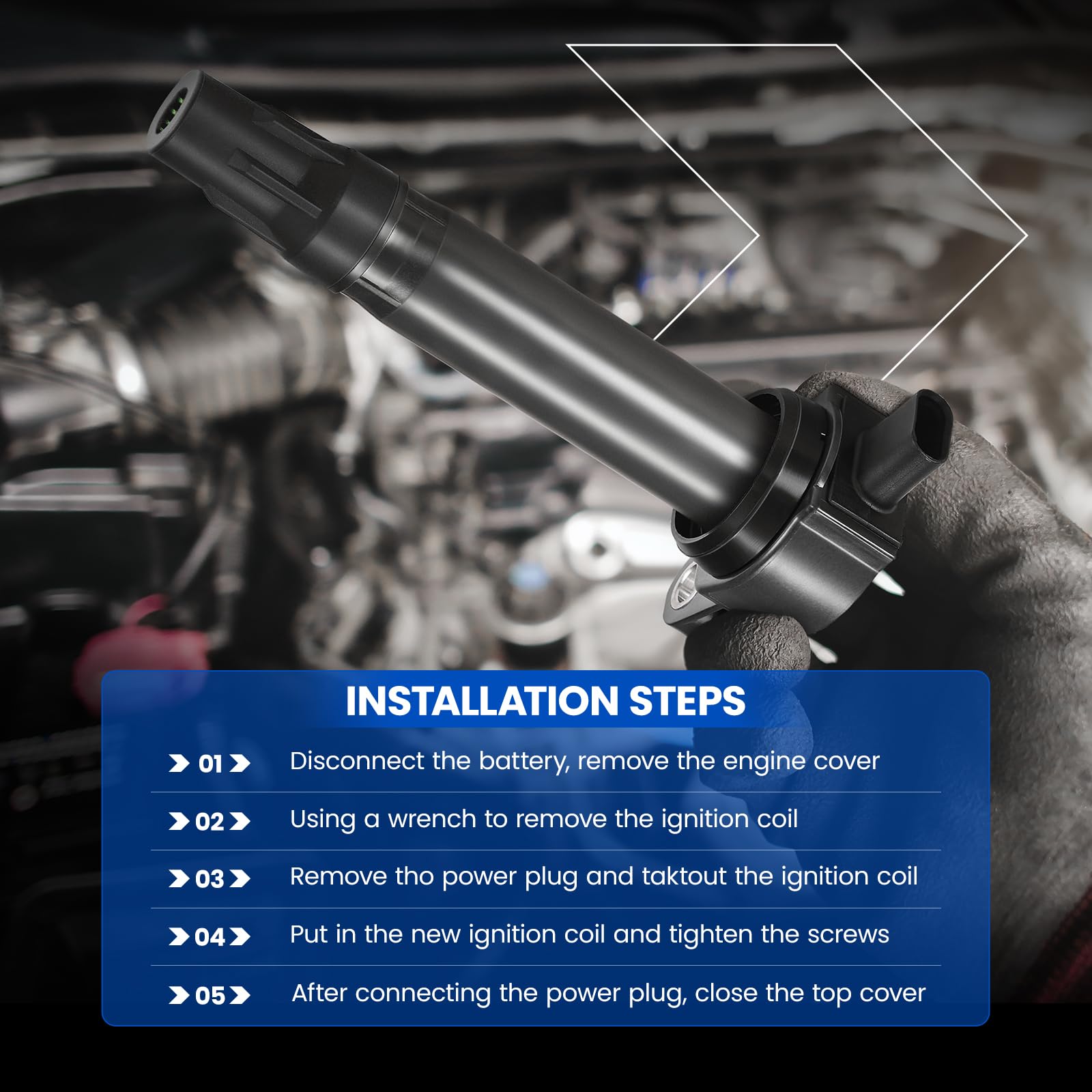 SYKRSS UF569 Ignition Coil Pack - Misfire Fix for Cadillac ATS CTS SRX STS XTS, for Chevy Camaro Caprice Equinox Traverse - Replaces C1555 GN10494 (6PCS) - Image 7
