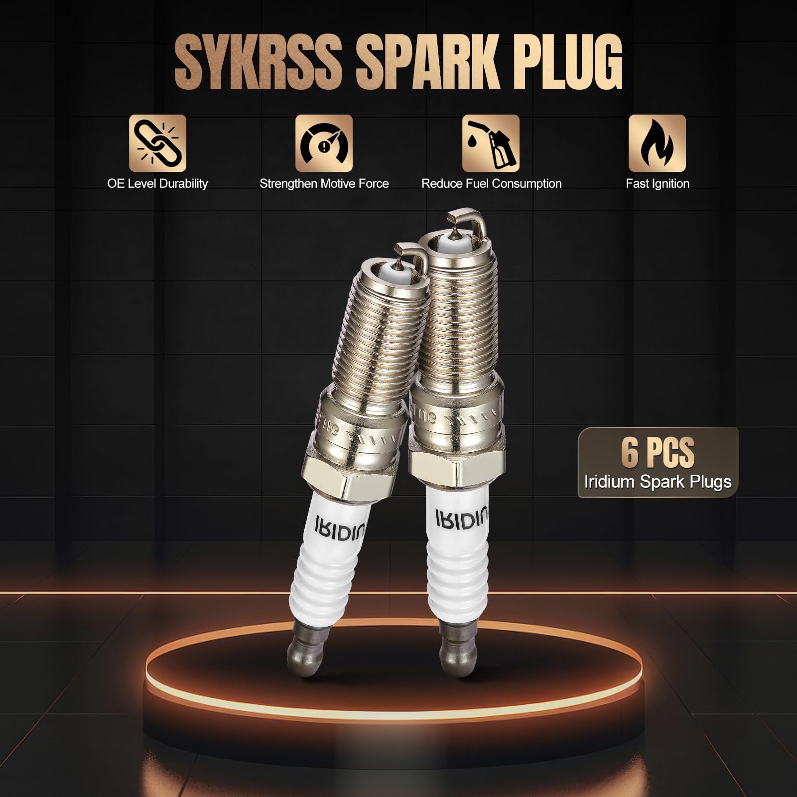 SYKRSS Set of 6 Iridium Spark Plugs 6509 Compatible with 2011-2020 Explorer 3.5L V6 Naturally Aspirated 2013-2020 Explorer Turbocharged 3.5L V6 Engine Replacement for LTR6IX11 Spark Plug - Image 5